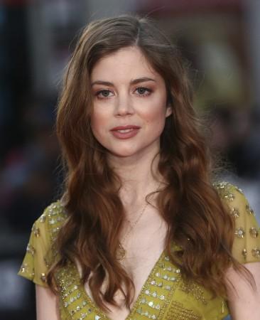 Charlotte Hope poses for the cameras at the Olivier Awards 2017. Charlotte Hope
