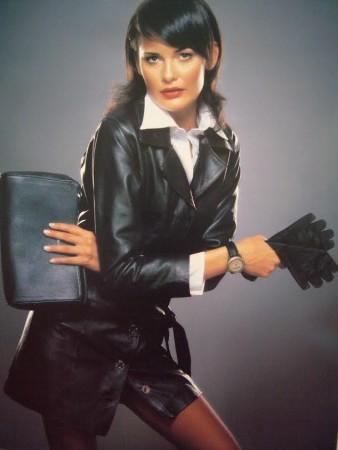 Image of a model displaying leather outfit, accessories at the India International Leather Fair, Chennai 2009. leather exports from india, indian leather industry, cow slaughter in india, beef ban in india, indian leather exports, top importers of indian leather