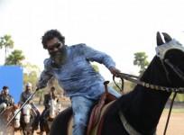 SS Rajamouli on Baahubali set