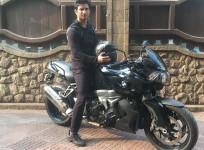 Sushant Singh Rajput with his BMW K 1000 R
