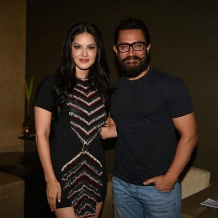 Sunny Leone and Aamir Khan Sunny Leone and Aamir Khan