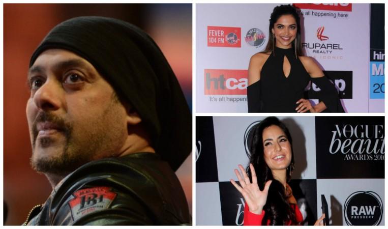 Salman Khan, Deepika Padukone and Katrina Kaif Salman Khan, Deepika Padukone and Katrina Kaif