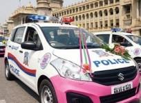 pink Hoysala patrol vehicles