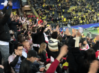 Monaco fans chant Dortmund in support of German side following bus explosions
