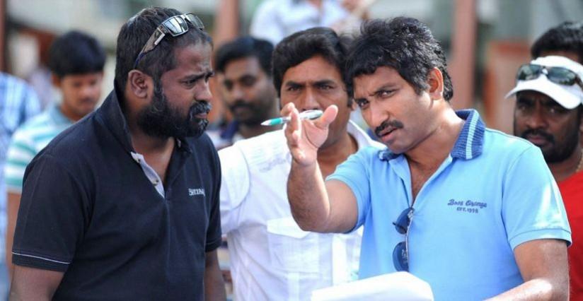 KV Guhan with Srinu Vaitla on the sets of Mister KV Guhan with Srinu Vaitla on Mister set