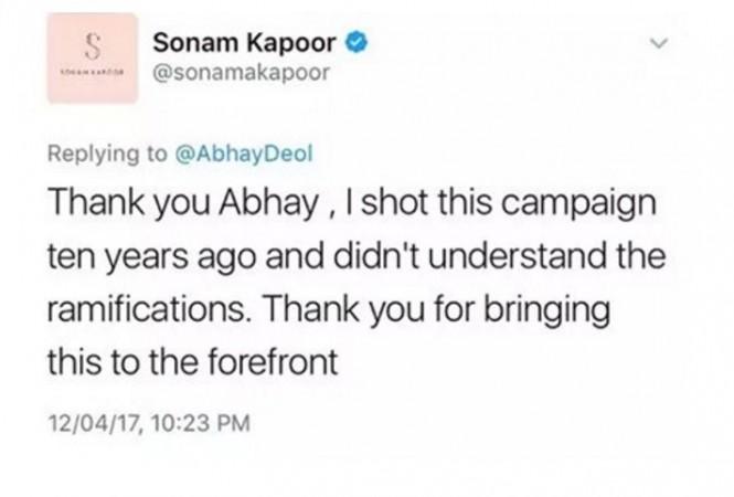 Sonam Kapoor tweets