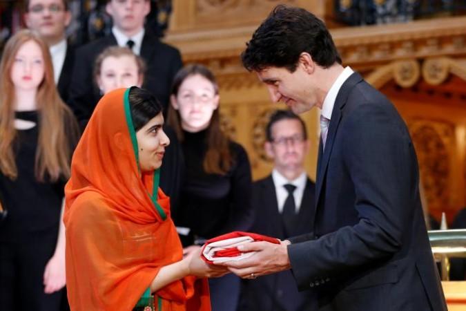Malala with Justin Trudeau