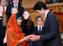 Malala with Justin Trudeau