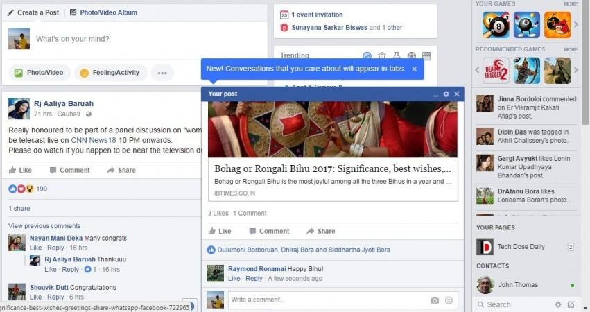 Do you want this extra pop-up tab? Facebook makeover