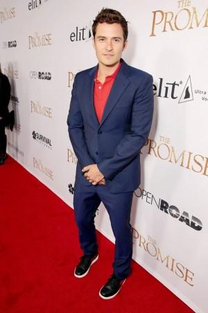 Orlando Bloom at the premiere of The Promise Orlando Bloom