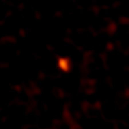 ALMA image of the faint millimeter-wavelength DeeDee, distant dwarf, Solar System, Space,