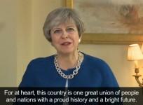 Theresa May criticised for saying country is united after Brexit