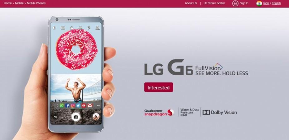LG G6 set to hit Indian stores soon LG G6, Registration, India, price, specifications,launch