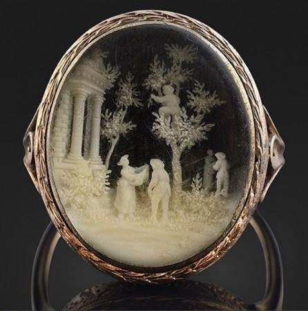 The gold and ivory ring gifted by Napoleon to his first love Caroline Napoleon ring