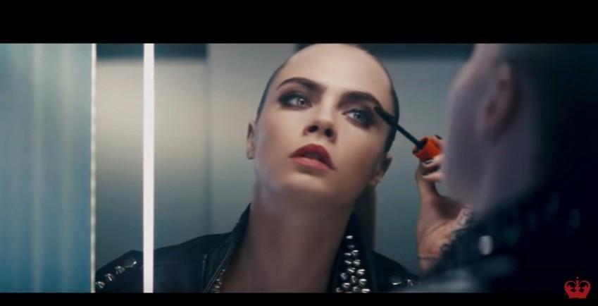 Screengrab of Cara Delevingne's Rimmel ad Cara Delevingne