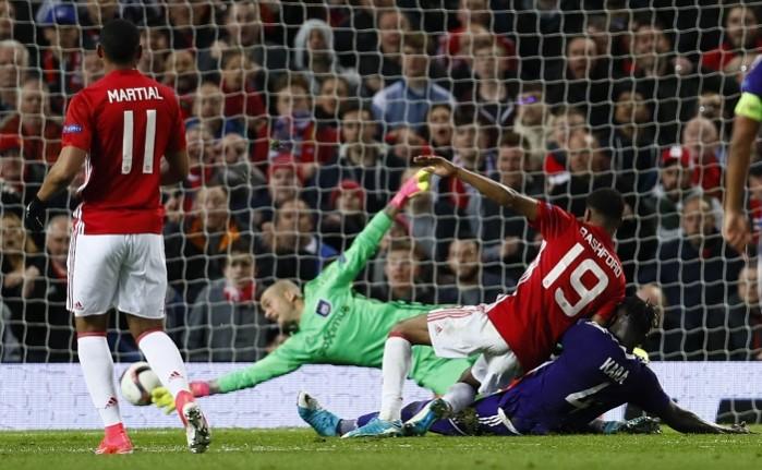 Marcus Rashford scores the winner, April 20, 2017 Marcus Rashford, Manchester United, Anderlecht, Europa League, quarterfinals second leg