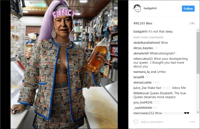 Queen Elizabeth photoshopped, Queen Elizabeth Rihanna photoshop,