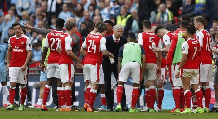 Mesut Ozil might not have been listening then, but the playmaker worked his socks off for Arsenal in the FA Cup semifinal against Manchester City, April 23, 2017 Mesut Ozil, Arsenal, Arsene Wenger, Manchester City, FA Cup semifinal