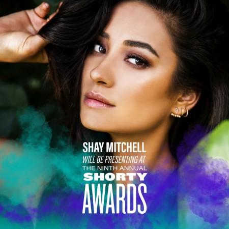 Actress Shay Mitchell won the best actress award during the 9th Shorty Awards. Shay Mitchell