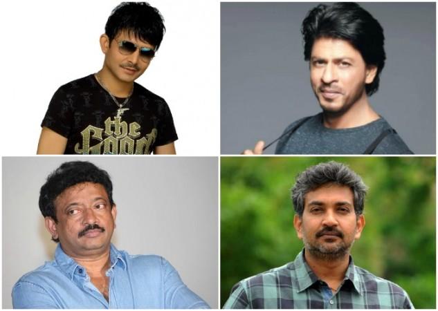 Kamaal R Khan, Shah Rukh Khan, Ram Gopal Varma, SS Rajamouli Kamaal R Khan, Shah Rukh Khan, Ram Gopal Varma, SS Rajamouli