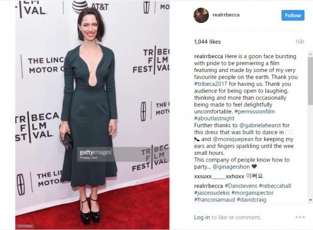Rebecca Hall shared the red carpet looks with her Instagram followers Rebecca Hall