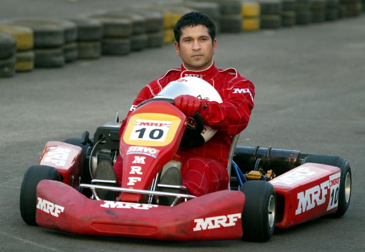 Sachin Tendulkar promoting kart racing Sachin Tendulkar promoting kart racing