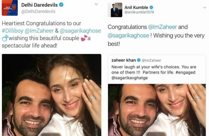 Zaheer Khan and Sagarika Ghatge