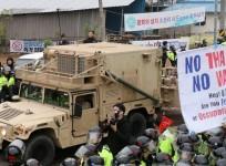 Thaad movement to deployment site sparks protests in South Korea