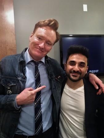 Vir Das with Conan O'Brien Vir Das