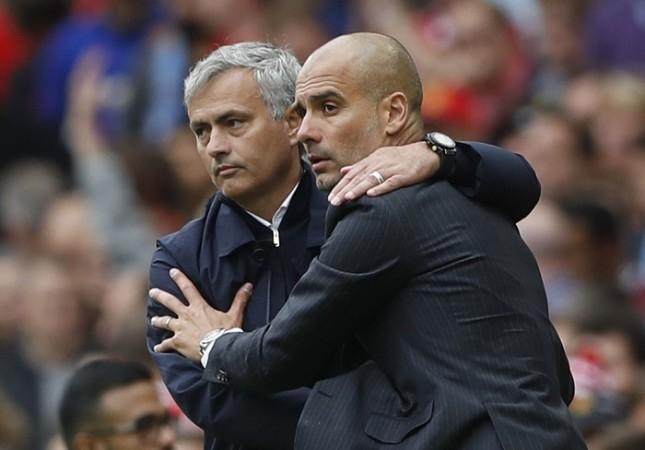 Jose Mourinho, Pep Guardiola. Jose Mourinho, Pep Guardiola, Manchester United, Manchester City, Premier League