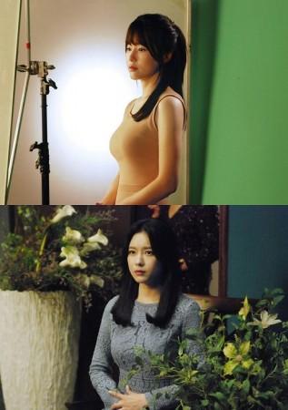 Oh Ji Eun as Son Yeo Ri (top) and Choi Yoon So as Koo Hae Joo (down) in KBS drama Unknown Woman. Unknown Woman