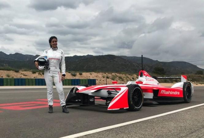 Gul Panag with Mahindra M4Electro Gul Panag drives Mahindra M4Electro