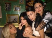 Kylie Jenner, Kendall Jenner, Bella Hadid at Travis Scott's birthday party