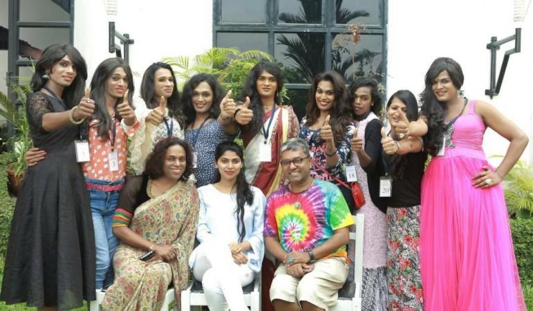 Nine finalists of Dhwayah 2017 beauty pageant for transgenders. Dhwayah 2017, transgenders beauty pageant