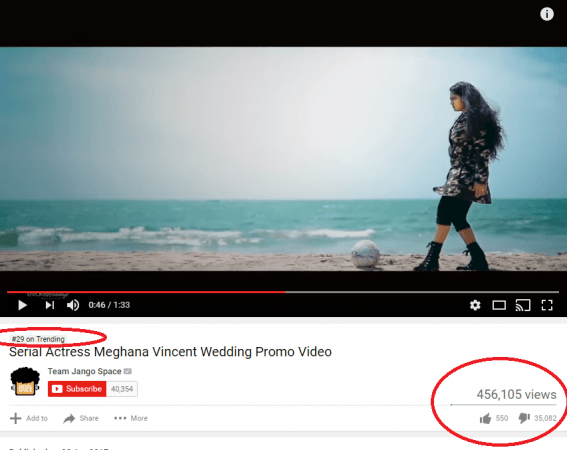 Meghna Vincent's pre wedding video is all set to become most disliked video on YouTube. Meghna Vincent, Don Tomy, Meghna vincent trolls, Meghna vincent pre wedding video