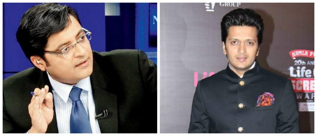Arnab Goswami and Riteish Deshmukh Arnab Goswami and Riteish Deshmukh
