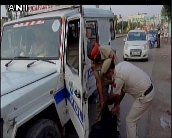 Unidentified bag recovered near Mamun army cantonment in Pathankot. Unidentified bag recovered near Mamun army cantonment in Pathankot