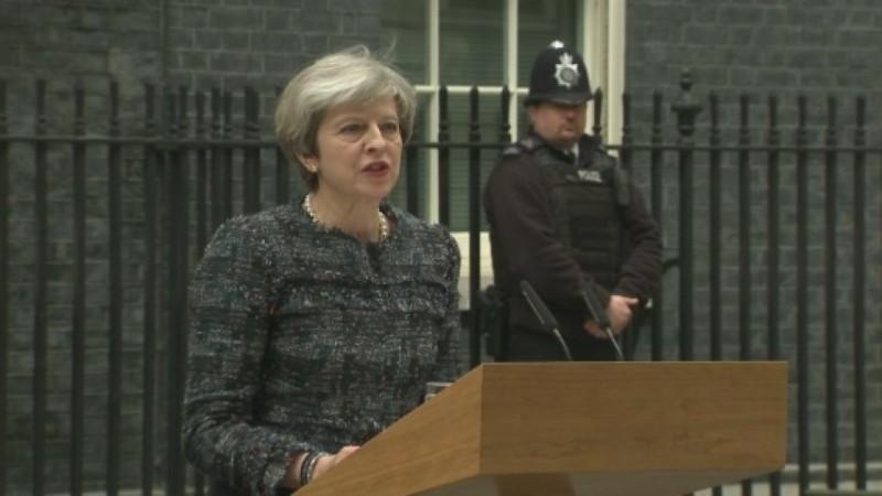 UK PM Theresa May Theresa May accuses EU politicians of meddling in UK election