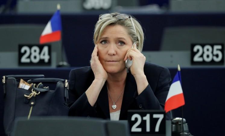 Marine Le Pen, French National Front (FN) political party leader and Member of the European Parliament, attends the election of the new President of the European Parliament in Strasbourg, France, January 17, 2017. french elections 2017, french polls 2017, Élysée palace, centrist emmanuel macron, far right marine le pen, french economy, india france bilateral trade, paris fashion, fashion shows in paris