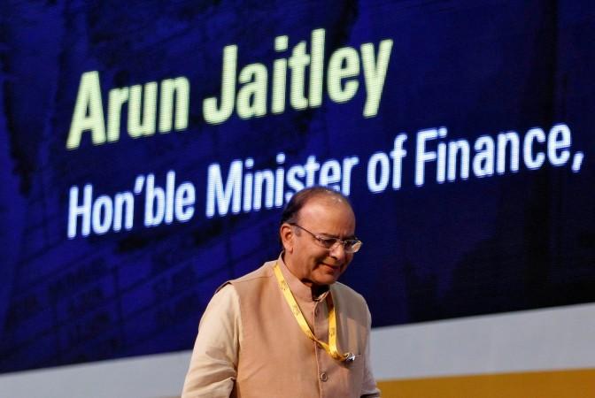 Arun Jaitley at a seminar on the Goods and Services Tax (GST) issues during the Vibrant Gujarat investor summit in Gandhinagar, India January 11, 2017. adb, adb 50th agm, fm arun jaitley, adb regional hub in delhi, finance ministers of asean, asean summit