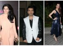 Kajol, Karan Johar and Malaika Arora