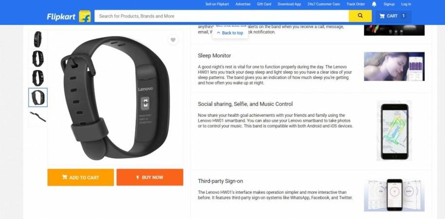 Lenovo HW01 Smart Band goes on sale on Flipkart Lenovo, HW01 Smart Band, features, Flipkart, price, specifications,features, India, release, launch
