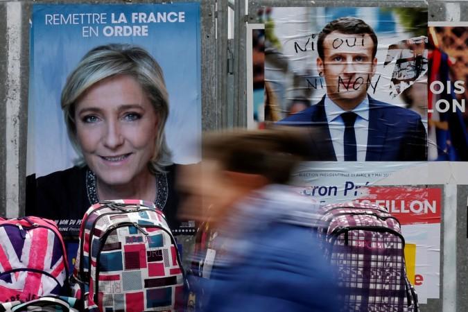Le Pen and Macron Le Pen and Macron