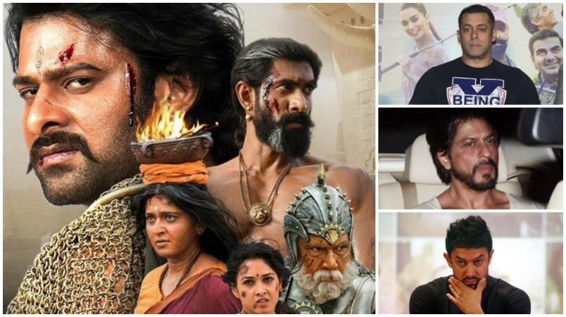 Why Salman Khan, Shah Rukh Khan and Aamir Khan mum on Bahubali 2? Bahubali 2 poster, Salman Khan, Shah Rukh Khan and Aamir Khan