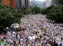 Thousands of women march in protest against Venezuelan President Nicolas Maduro