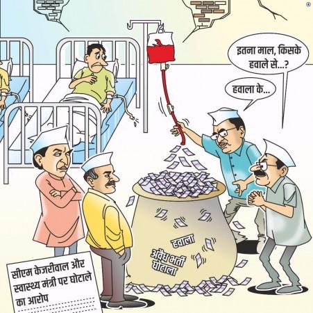 BJP's cartoon on the allegations against Arvind Kejriwal BJP AAP