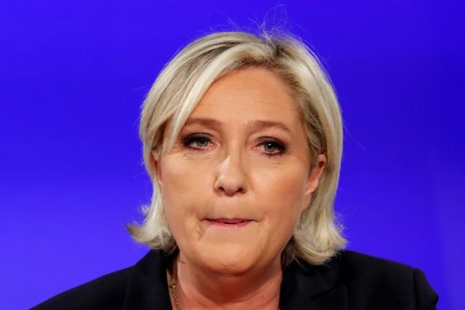 Marine Le Pen concedes defeat at the Chalet du Lac in the Bois de Vincennes in Paris after the second round of 2017 French presidential election, France, on May 7, 2017. Marine Le Pen