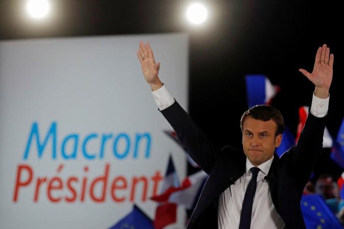 Emmanuel Macron, head of the political movement En Marche !, or Onwards !, and candidate for the 2017 presidential election. Emmanuel Macron