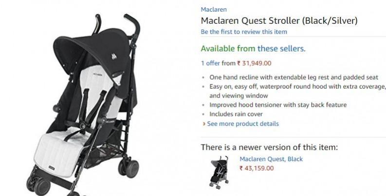 Taimur's stroller at Amazon.in Kareena Kapoor khan, taimur