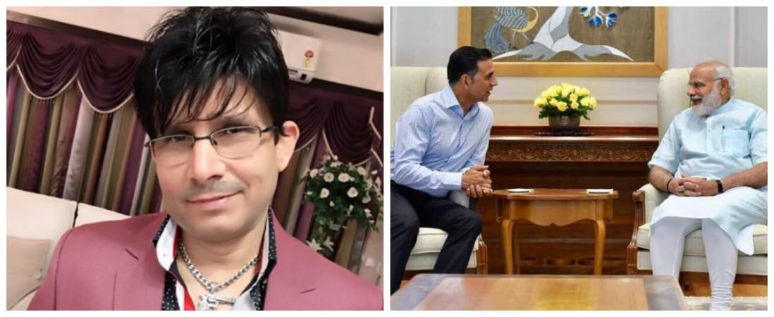 KRK(left), Akshay Kumar and Modi (right) KRK, Akshay Kumar and Modi